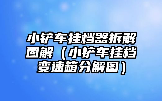 小鏟車掛檔器拆解圖解（小鏟車掛檔變速箱分解圖）