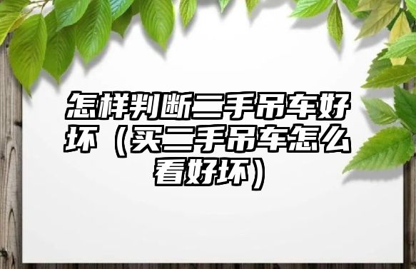 怎樣判斷二手吊車好壞（買二手吊車怎么看好壞）