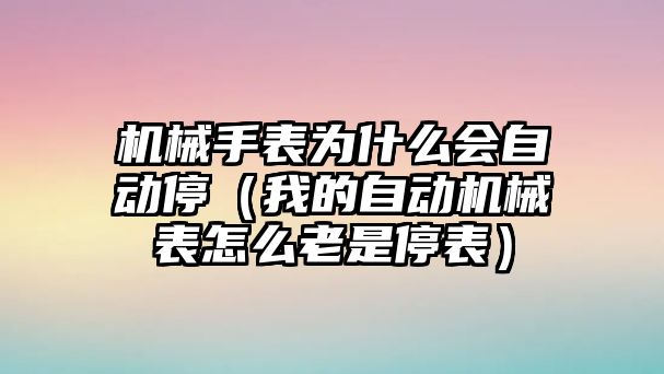 機械手表為什么會自動停（我的自動機械表怎么老是停表）