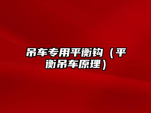 吊車專用平衡鉤（平衡吊車原理）