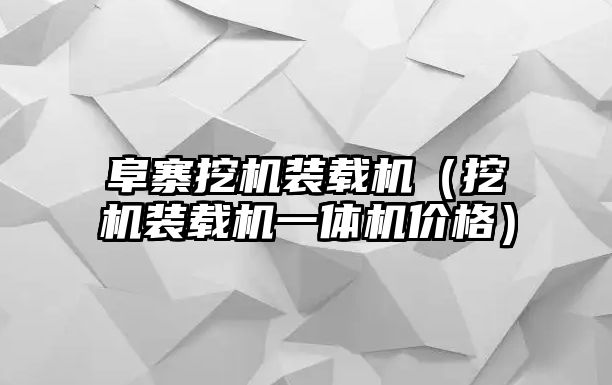 阜寨挖機裝載機（挖機裝載機一體機價格）