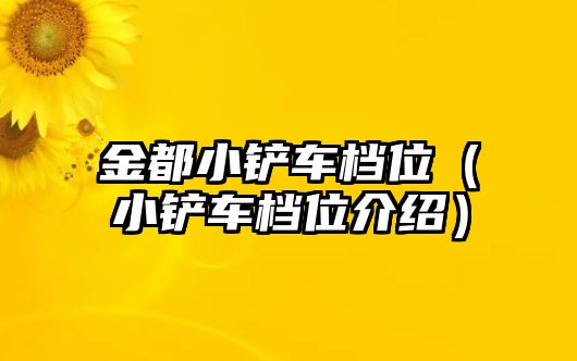 金都小鏟車檔位（小鏟車檔位介紹）