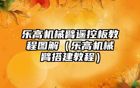 樂高機械臂遙控板教程圖解（樂高機械臂搭建教程）