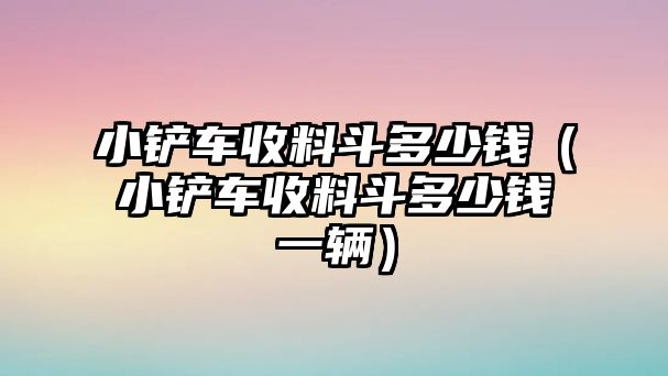 小鏟車收料斗多少錢（小鏟車收料斗多少錢一輛）