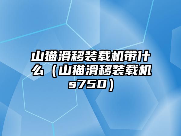 山貓滑移裝載機帶什么（山貓滑移裝載機s750）