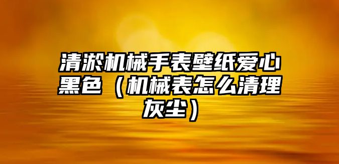 清淤機械手表壁紙愛心黑色（機械表怎么清理灰塵）