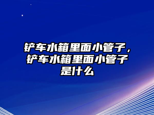 鏟車水箱里面小管子，鏟車水箱里面小管子是什么