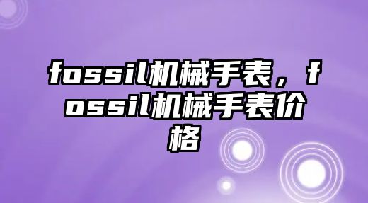 fossil機械手表，fossil機械手表價格