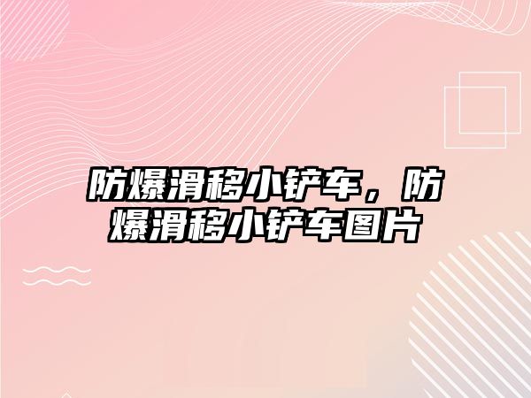 防爆滑移小鏟車，防爆滑移小鏟車圖片