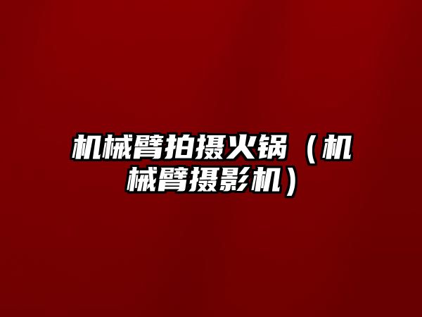 機械臂拍攝火鍋（機械臂攝影機）