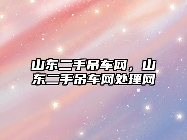 山東二手吊車網，山東二手吊車網處理網