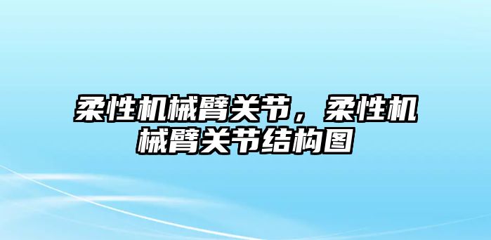 柔性機械臂關節，柔性機械臂關節結構圖