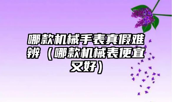 哪款機械手表真假難辨（哪款機械表便宜又好）