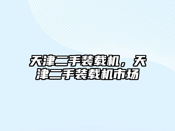 天津二手裝載機(jī)，天津二手裝載機(jī)市場