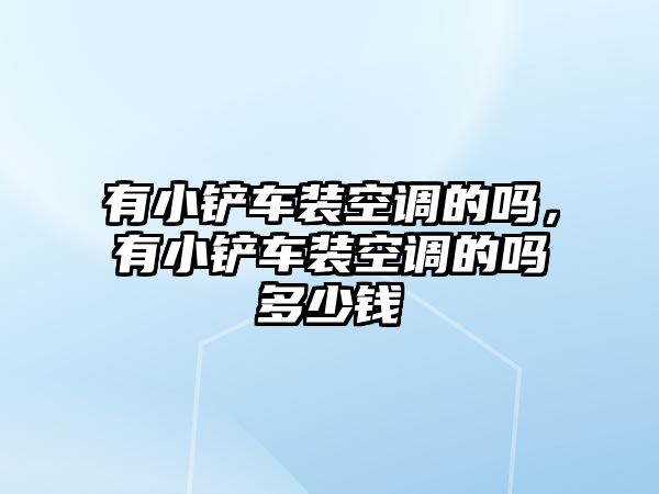 有小鏟車裝空調的嗎，有小鏟車裝空調的嗎多少錢