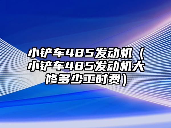 小鏟車(chē)485發(fā)動(dòng)機(jī)（小鏟車(chē)485發(fā)動(dòng)機(jī)大修多少工時(shí)費(fèi)）