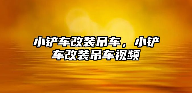 小鏟車改裝吊車，小鏟車改裝吊車視頻