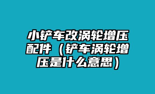 小鏟車改渦輪增壓配件（鏟車渦輪增壓是什么意思）