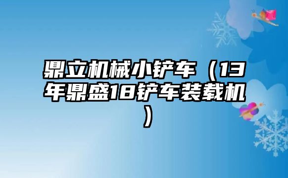 鼎立機(jī)械小鏟車(chē)（13年鼎盛18鏟車(chē)裝載機(jī)）