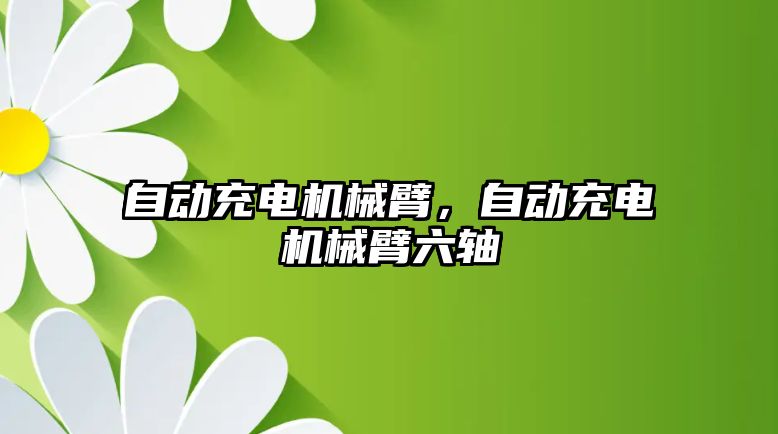 自動充電機械臂，自動充電機械臂六軸