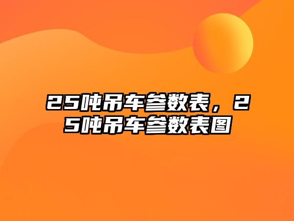 25噸吊車參數表，25噸吊車參數表圖