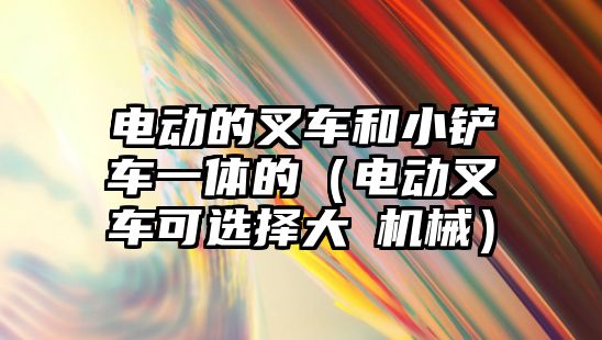 電動的叉車和小鏟車一體的（電動叉車可選擇大犇機械）