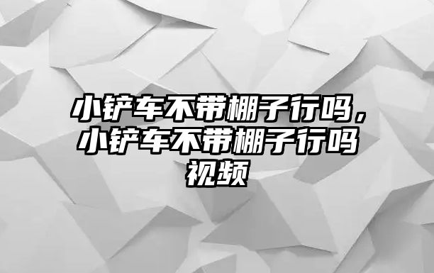 小鏟車不帶棚子行嗎，小鏟車不帶棚子行嗎視頻