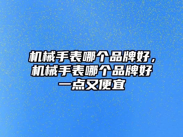 機械手表哪個品牌好，機械手表哪個品牌好一點又便宜