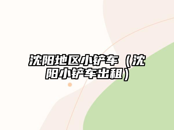 沈陽地區(qū)小鏟車（沈陽小鏟車出租）