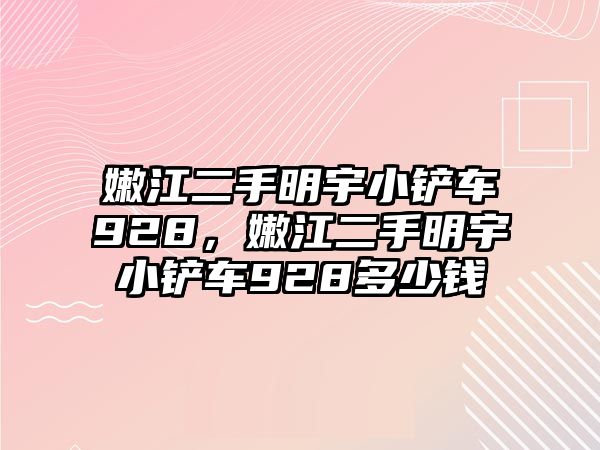 嫩江二手明宇小鏟車928，嫩江二手明宇小鏟車928多少錢