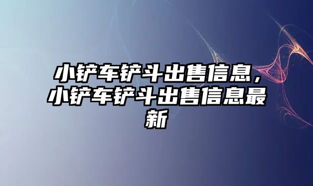 小鏟車鏟斗出售信息，小鏟車鏟斗出售信息最新