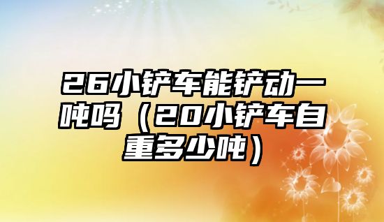 26小鏟車能鏟動一噸嗎（20小鏟車自重多少噸）