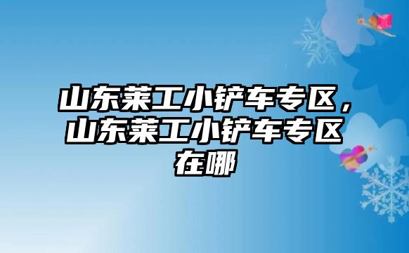 山東萊工小鏟車專區(qū)，山東萊工小鏟車專區(qū)在哪