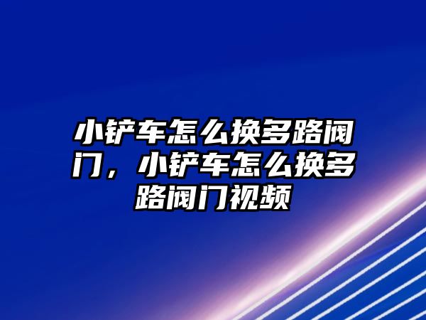 小鏟車怎么換多路閥門，小鏟車怎么換多路閥門視頻