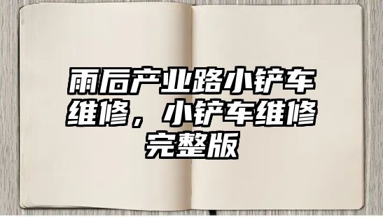 雨后產業路小鏟車維修，小鏟車維修完整版