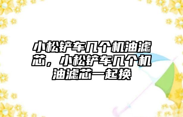 小松鏟車幾個(gè)機(jī)油濾芯，小松鏟車幾個(gè)機(jī)油濾芯一起換