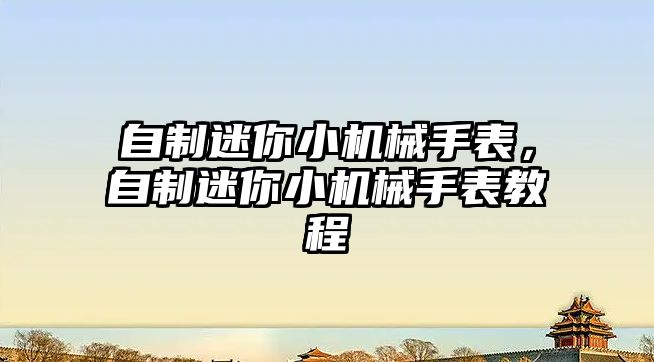 自制迷你小機械手表，自制迷你小機械手表教程