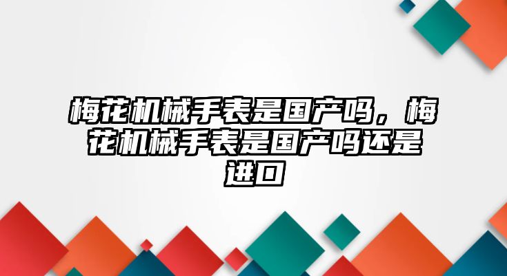 梅花機械手表是國產嗎，梅花機械手表是國產嗎還是進口