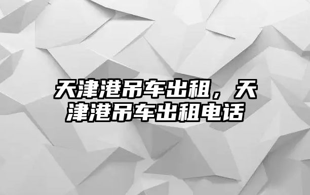 天津港吊車出租，天津港吊車出租電話