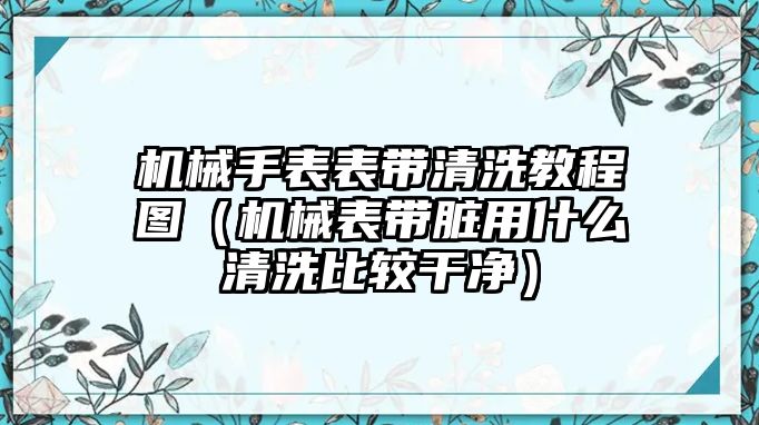 機械手表表帶清洗教程圖（機械表帶臟用什么清洗比較干凈）