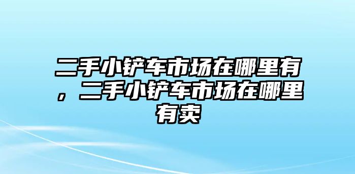 二手小鏟車市場在哪里有，二手小鏟車市場在哪里有賣