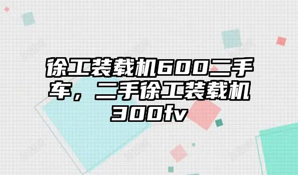 徐工裝載機600二手車，二手徐工裝載機300fv