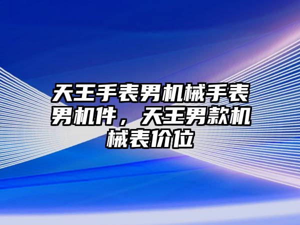 天王手表男機械手表男機件，天王男款機械表價位