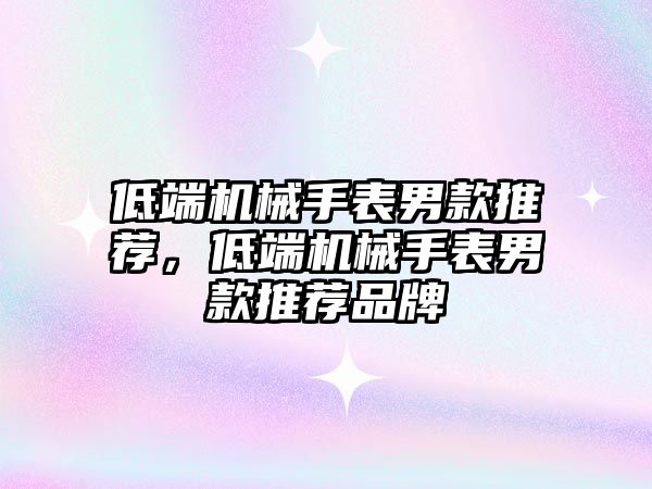 低端機械手表男款推薦，低端機械手表男款推薦品牌