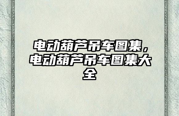 電動葫蘆吊車圖集，電動葫蘆吊車圖集大全