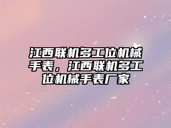 江西聯(lián)機多工位機械手表，江西聯(lián)機多工位機械手表廠家