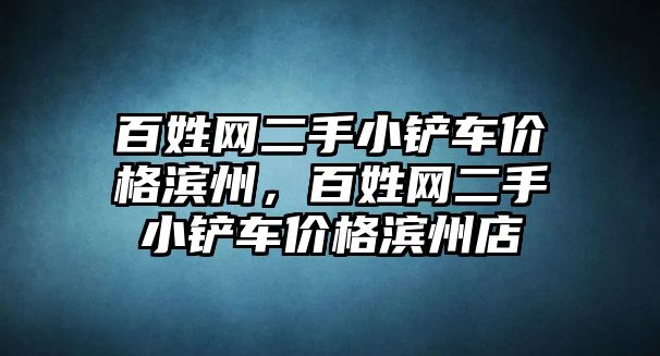 百姓網二手小鏟車價格濱州，百姓網二手小鏟車價格濱州店