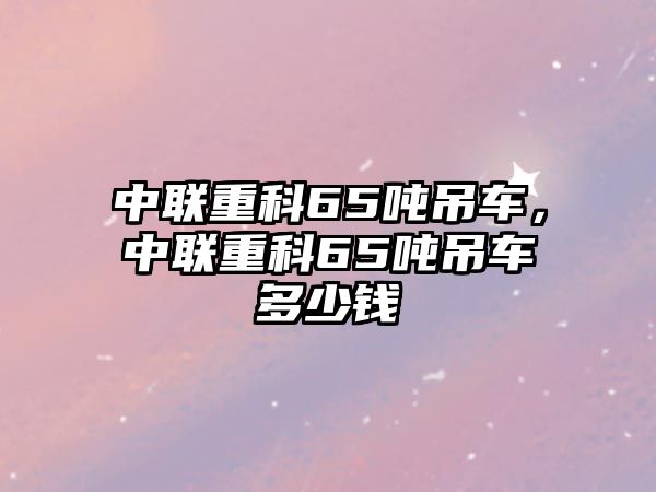 中聯重科65噸吊車，中聯重科65噸吊車多少錢