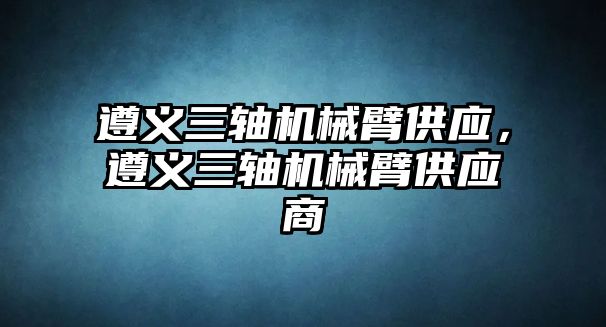 遵義三軸機械臂供應，遵義三軸機械臂供應商