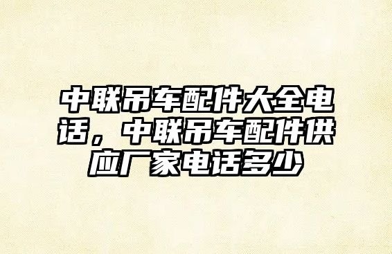 中聯(lián)吊車配件大全電話，中聯(lián)吊車配件供應(yīng)廠家電話多少